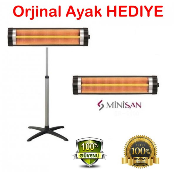 MİNİSAN SR 2600 ELEKTRİKLİ ISITICI ELEKTRİKLİ SOBA + Ayak Hediye