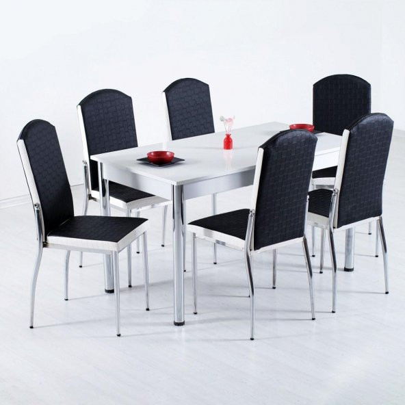 Evform Platim Mutfak Masası Takımı Masa Sandalye Set Yemek Masasi