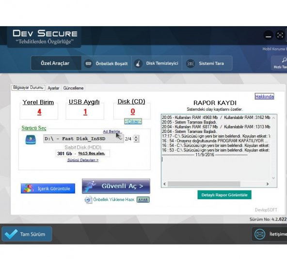 Dev Secure - 1PC, 2YIL - Masaüstü Yerli Antivirüs - 2