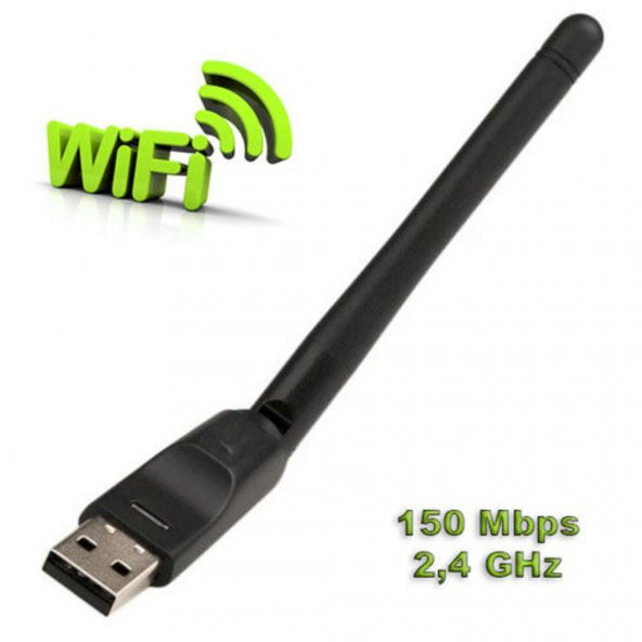 Mini Antenli Usb Uydu Wifi Ağ Adaptör Ethernet Lan Wireless 150mb