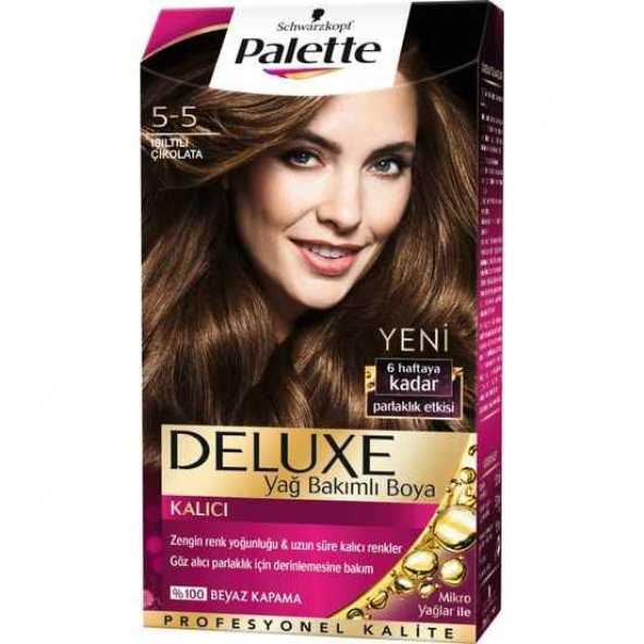 Palette Deluxe 5-5 Altın Parıltılı çikolata Saç Boyası