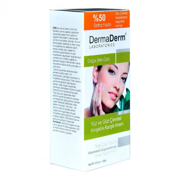Dermaderm Yüz ve Göz Çevresi Kırışıklık Karşıtı Krem 100 GR - 5