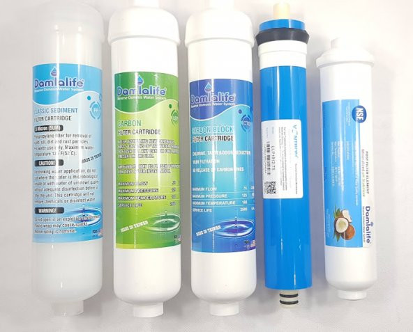 Damlalife Su Arıtma Inline Vontron Membranlı 5 Li Filtre Seti - 3