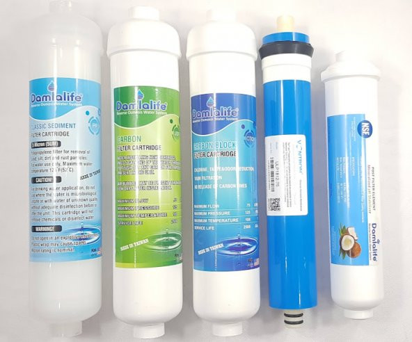 Damlalife Su Arıtma Inline Vontron Membranlı 5 Li Filtre Seti - 4