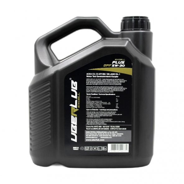 Uberlub Excell Plus 5W-30 DPF 4 Lt Tam Sentetik Motor Yağı - 4