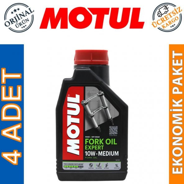 Motul Fork Oil Expert Medium 10W 1 Lt Amartisör Yağı (4 Adet)