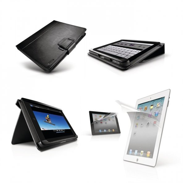 Philips Phılıps DLN1763-17 Siyah iPadiPad 2New iPad Kılıfı – DLN1756 Ekran Koruyu