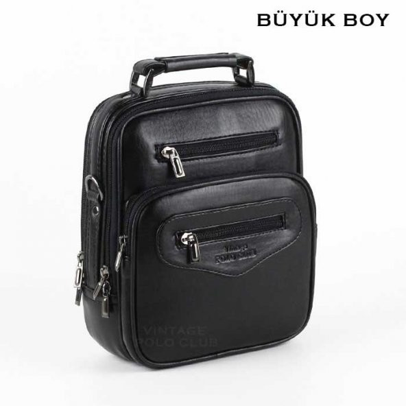 Erkek Çanta Vintage Polo Club Büyük Boy Kasalı El Çantası - 2