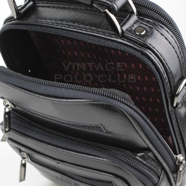 Erkek Çanta Vintage Polo Club Büyük Boy Kasalı El Çantası - 8
