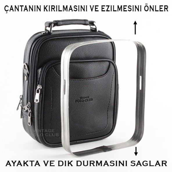 Erkek El Çantası Büyük Boy Omuz Askılı Erkek El Çantası Yeni Ürün - 8