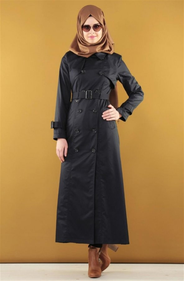 Vivezza Kruvaze Ön Arka Pelerin Astarlı PARDESÜ 6714-02 LACİVERT - 2