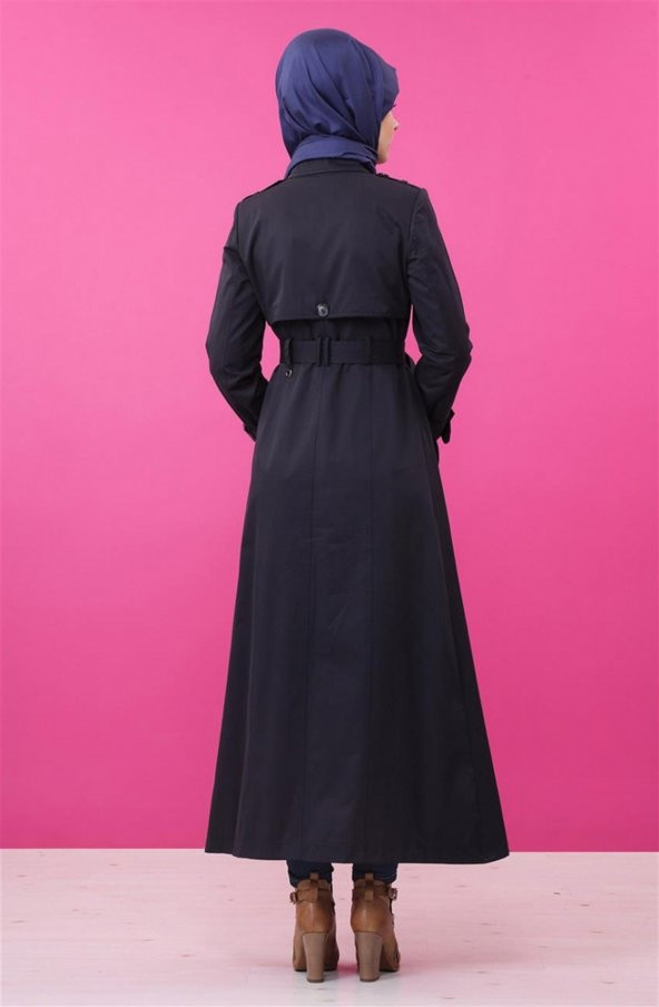 Vivezza Kruvaze Ön Arka Pelerin Astarlı PARDESÜ 6714-02 LACİVERT - 3