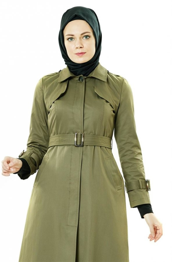 Vivezza Mono Ön Arka Pelerin KAP 6743-02 HAKİ - 4