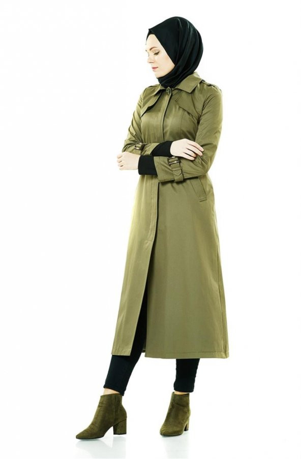 Vivezza Mono Ön Arka Pelerin KAP 6743-02 HAKİ - 8