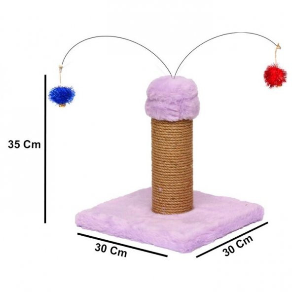 Kısa İki Oyuncaklı Kedi Tırmalama - 10