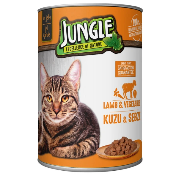 Jungle Kedi 415 gr Kuzu Etli Sebzeli Konserve 24 Adet - 4