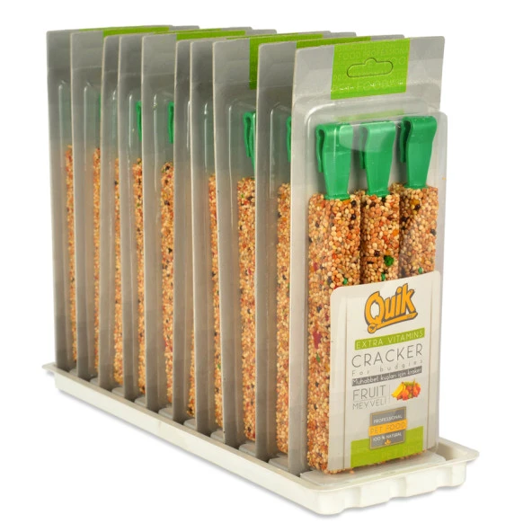 Quik Muhabbet Kuşu Meyveli Kraker 3'lü 10'lu - 11