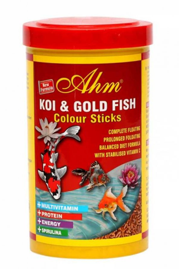 AHM Koi Goldfish Colour Sticks Balık Yemi 1000 ml
