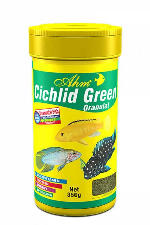 AHM Cichlid Green Gran.250 ml Ciklet Yemi