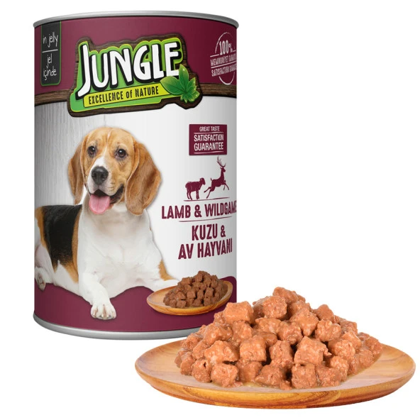 Jungle Köpek 415 gr Kuzu Etli-Av Hayv.Konserve 24 Adet - 5