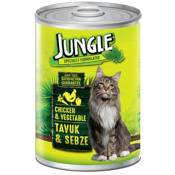 Jungle Kedi 415 gr Tavuklu-Sebzeli Konserve 24 Adet - 3