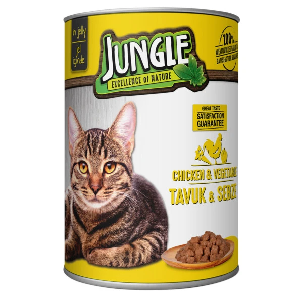 Jungle Kedi 415 gr Tavuklu-Sebzeli Konserve 24 Adet - 4