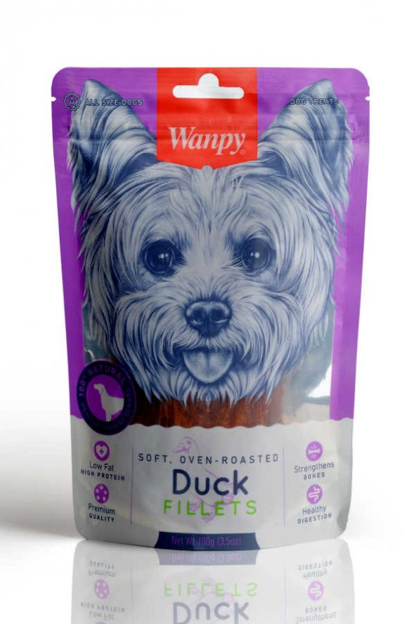 Wanpy Gerçek Ördek Fileto 100 gr DA-12S Köpek Ödülü - 6