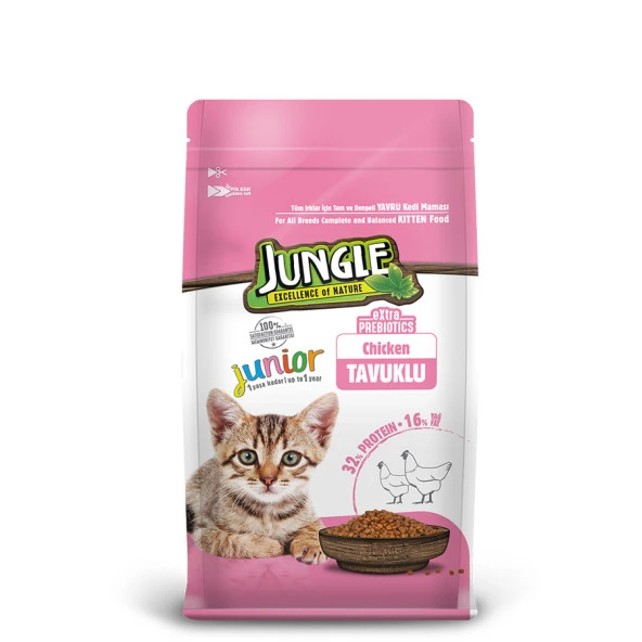 Jungle 500 Gr-8 Adet Yavru Kedi Maması Tavuklu - 6