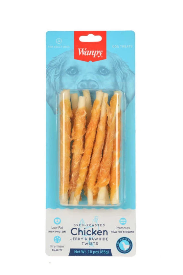 Wanpy Deri Üzerine Tavuk Sarılı 85 gr CD-10H  Köpek Ödülü - 3
