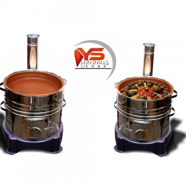 Ys YARAMIŞ 19 parca SEMAVERLI GÜVEÇ MANGAL TOPRAK TANDIR MANGAL ( çift musluklu ) - 8