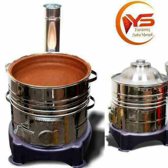 Ys YARAMIŞ 19 parca SEMAVERLI GÜVEÇ MANGAL TOPRAK TANDIR MANGAL ( çift musluklu ) - 12