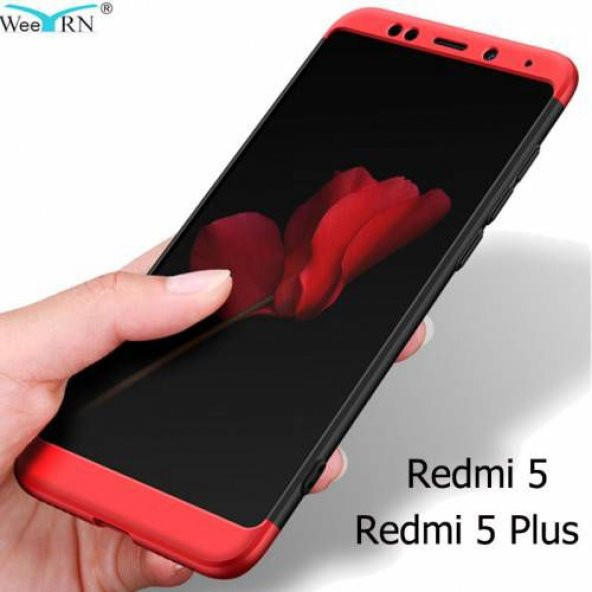 Xiaomi Redmi 5 Plus Kılıf 3 Parça 360 Soft Hard Koruma Lacivert - 2