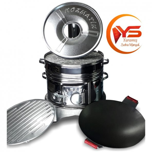 Ys YARAMIŞ MERMER MANGAL TAŞ GRANİT MANGAL -- ÇAYDANLIK TENCERE APARATI HEDİYE