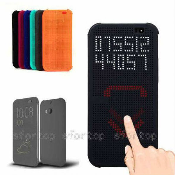 HTC DESIRE 620 KILIF DOT VIEW AKILLI KILIF - 2