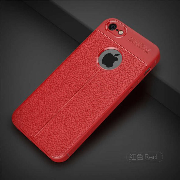 iPhone 8 Kılıf (4,7 inch) Dermatoloji Silikon Kırmızı + Kırılmaz