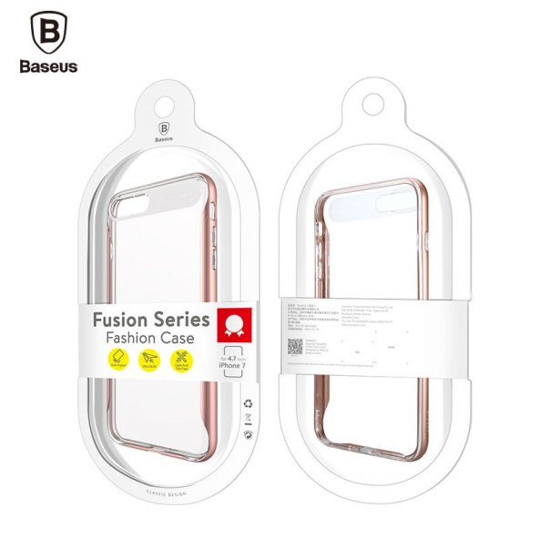 Baseus Fashion iPhone 8 Plus Kılıf Kenarları Renkli Şeffaf Siliko - 2