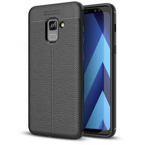 For Samsung Galaxy A8 Kılıf 2018 Dermo Silikon Siyah