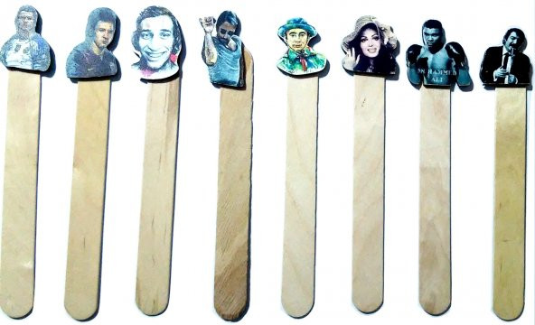 Toptan Ahşap Ayraç Resimli Kitap Ayracı 40 adet - 4
