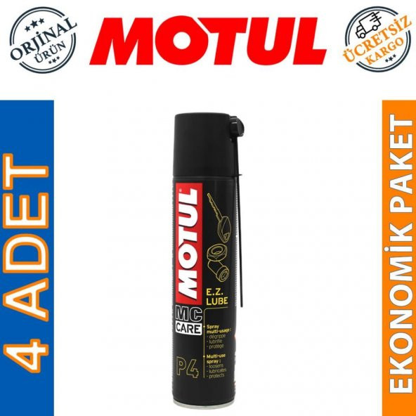 Motul P4 E.Z. Lube 400 ML Çok Amaçlı Yağlayıcı Sprey (4 Adet)
