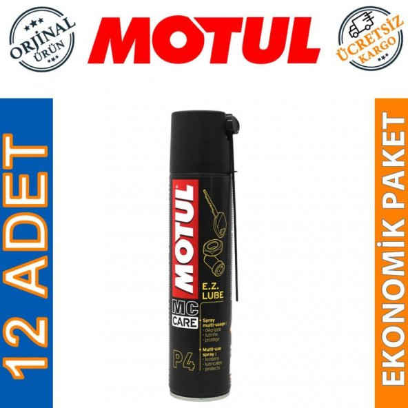 Motul P4 E.Z. Lube 400 ML Çok Amaçlı Yağlayıcı Sprey (12 Adet)