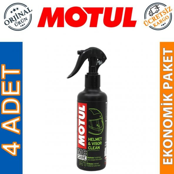 Motul M1 Kask ve Vizör Temizleme Sprey 250 ML Helmet&Visor (4 Adet)