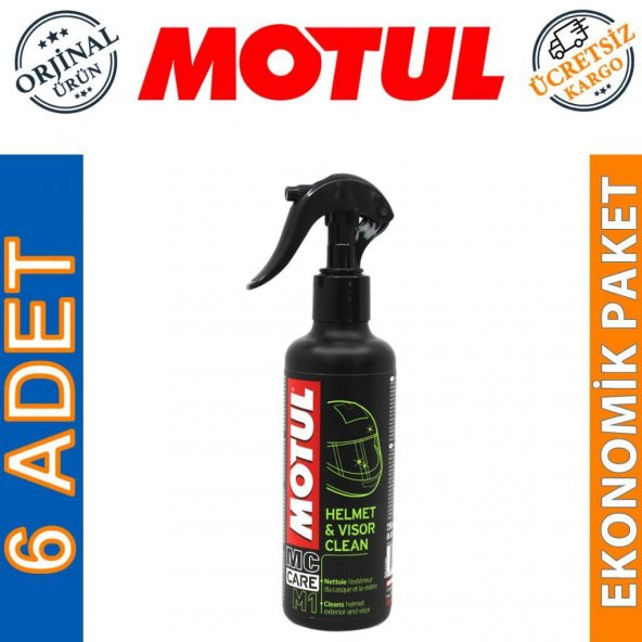 Motul M1 Kask ve Vizör Temizleme Sprey 250 ML Helmet&Visor (6 Adet)