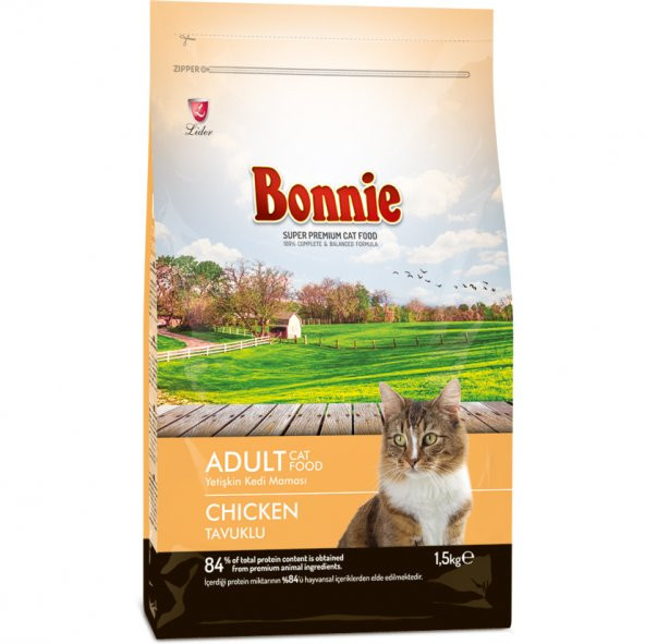 Bonnie Tavuklu Kedi Maması 1,5Kg