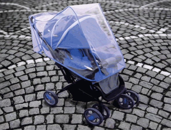 Bebek Arabası Yağmurluğu - Mavi
