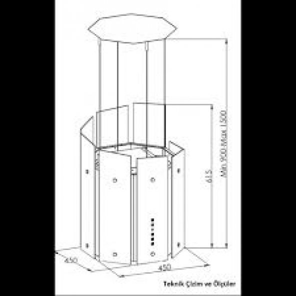 Termikel avezya ada tipi davlumbaz - 2