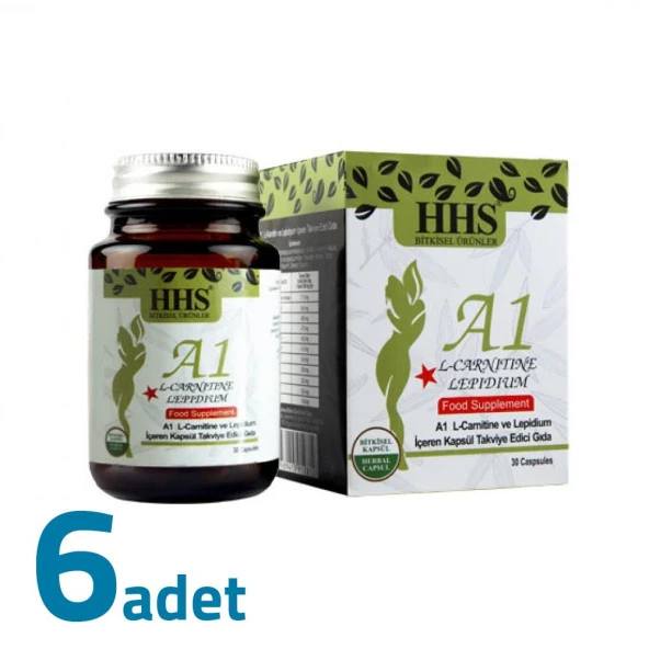 HHS A1 L-Carnitine Lepidium A+1 Bitkisel 30 Kapsül X 6 Adet Kutu