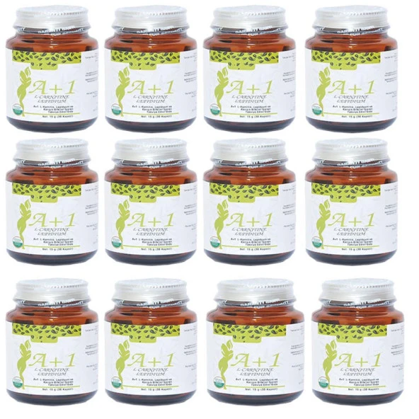HHS A1 L-Carnitine Lepidium A+1 Bitkisel 30 Kapsül X 12Adet Kutu - 2