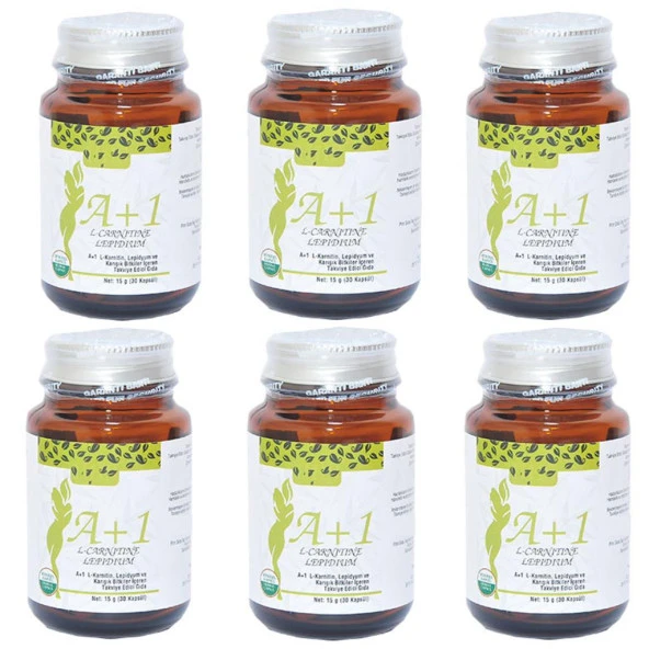 HHS A1 L-Carnitine Lepidium A+1 Bitkisel 30 Kapsül X 6 Adet Kutu - 2