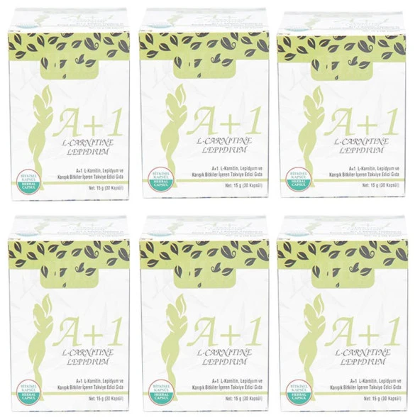 HHS A1 L-Carnitine Lepidium A+1 Bitkisel 30 Kapsül X 6 Adet Kutu - 3