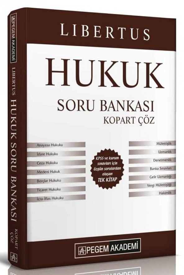 Pegem 2019 KPSS A Libertus Hukuk Kopart Çöz Soru Bankası Pegem Ak
